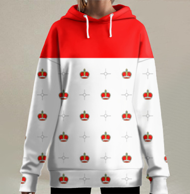 Crown | Корона, Hoodie Long Oversize 3D